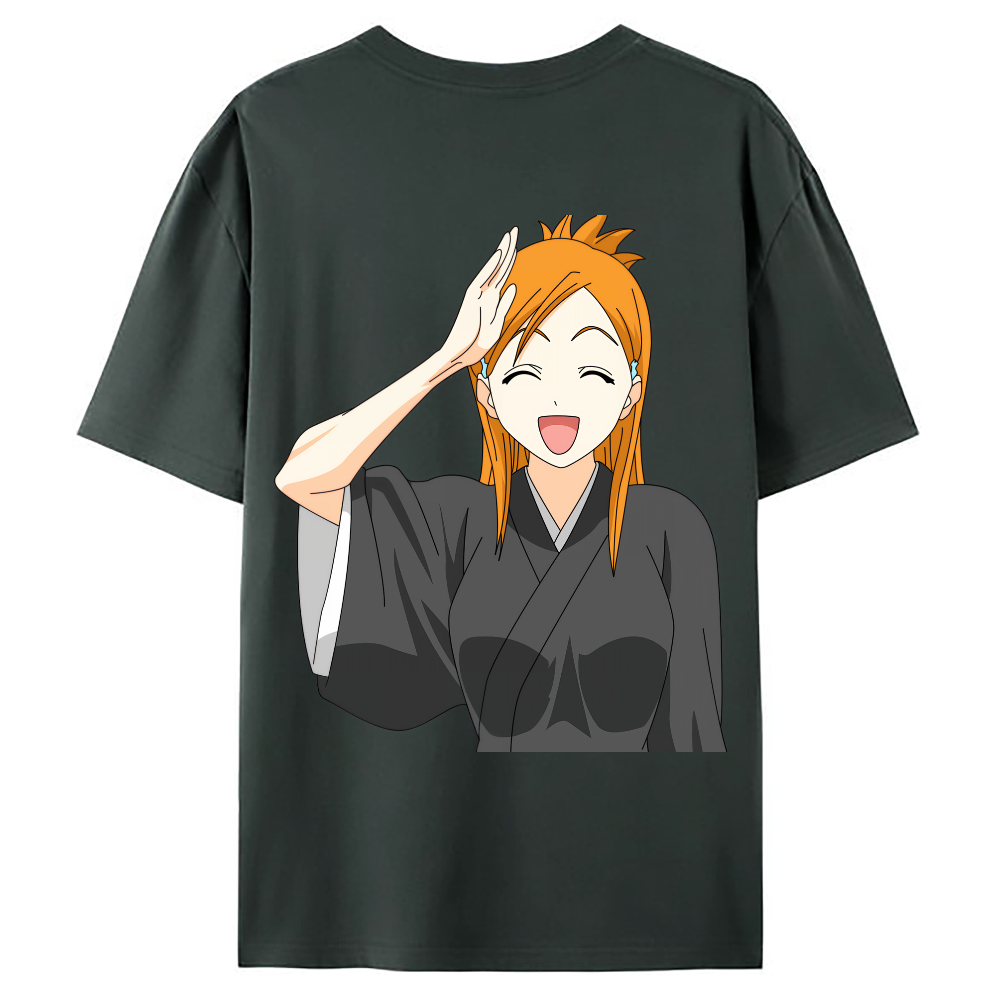 （画像用） ブリーチ 井上織姫（いのうえおりひめ） BLEACH Inoue Orihime 綿100％ メンズ半袖Tシャツ（バックプリント） 通気性